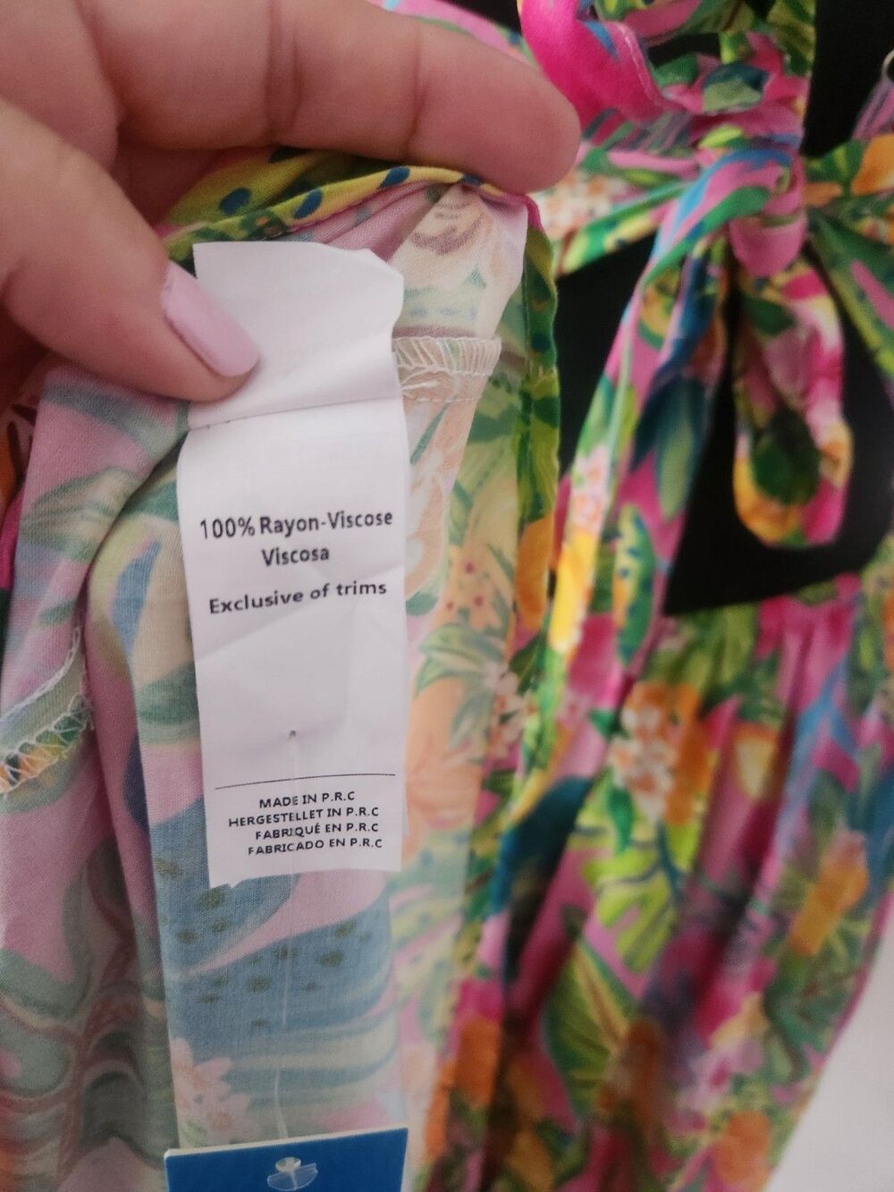 NWT CUPSHE Tropical Floral Maxi Dress Women’s Twist Keyhole Sleeveless - Medium - Picture 9 of 9